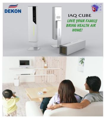 Cina IAQ Cube UVC kit with photocatalysis filter and H13 medical level HEPA filter equiped with two bipolar ionization plasma in vendita