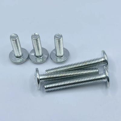 China Steel Factory Carbon Steel Furniture Screw Round Head With Washer Bolt Machine Screw for sale
