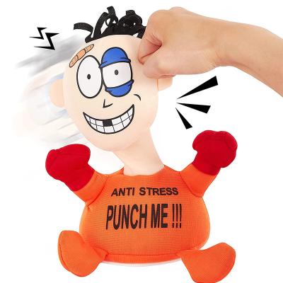 China Desktop Interactive Music/Voice Toys with Decompression Sound Electric Creative Duct Doll Screaming Children's Plush Toys for sale