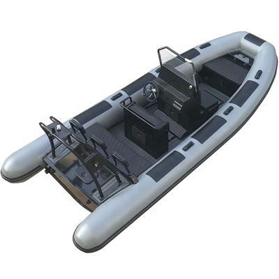 China Ultralight Rigid Aluminum Inflatable Boat/Family Durable 18ft Rhib560 10capacity Orca Hypalon/PVC For Sale for sale
