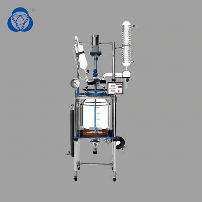 China Reactor de cristal PTFE de la capa doble que sella el marco de acero inoxidable en venta