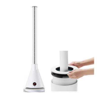 China WiFi/UVC Electric Fan Heater Smart Home 9-Speed Wind Speed Adjustment Fan Tower Multistage Timing Bladeless Radiator for sale