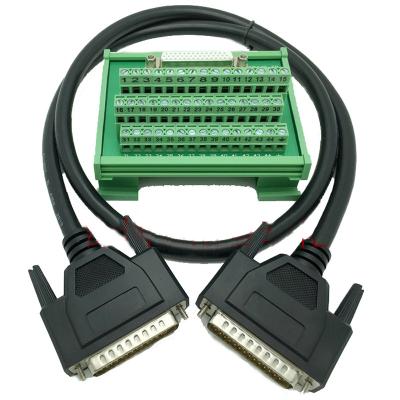 China Adaptador femenino sub del tablero del desbloqueo del bloque de terminales del zócalo de DB44 D con el cable de 1 metro en venta
