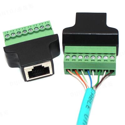Chine RJ45 Jack féminin 8P8C à 8 Pin Screw Terminal Block Adapter pour la solution de télévision en circuit fermé Vedio à vendre