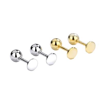 China Hot Selling FASHIONABLE 925 Sterling Silver Dot Wire Stud Earrings For Women for sale