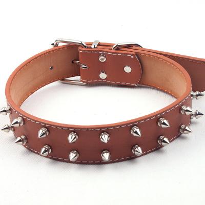 China Personalized Medium Large Punk Collar Special Medium Large Dog Collar PU Protector Pet Bite Proof Collar for sale