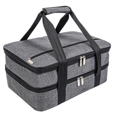 China Double Layers Insulated Insulated Thermal Pizza Delivery Bag Pizza Bag for sale