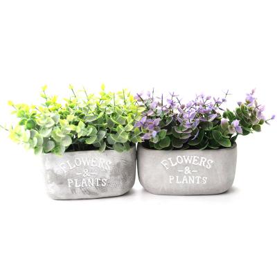 China Home office desktop decoration LFL 2023 Artificial Plants Green Leaf Plant for Desk Shelf Office Room Decoration succulent flower pot amazon hot sale for sale