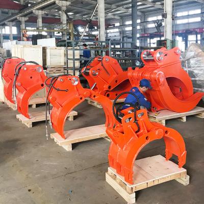 China Construction works 1.7t 3t 5T 8T 12T 20T 30T Single Cylinder Hydraulic Excavator Grab for sale