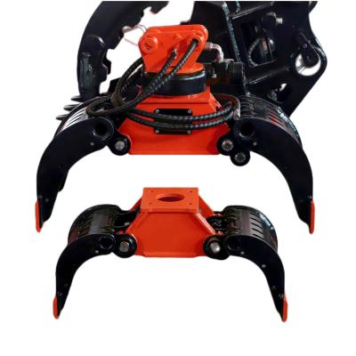 China Trusses Double Cylinder Non-rotating Fixed Tri Grapple Demolation Excavator for sale