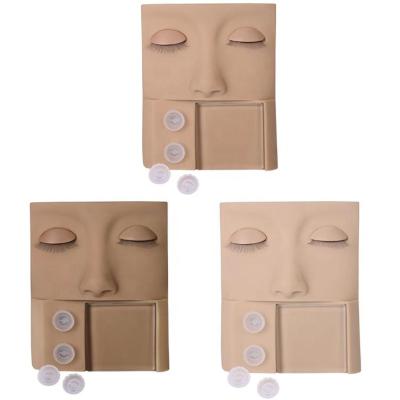 China Lash Mannequin Head With Pallet Silicone Eyelash Training Practice Head With Removable Eyelids Lash Tools for sale