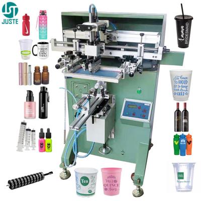 China 2 cores semi-automático máquina de impressão de tela de seda único um 1 4 5 6 cores 3 cores servo completo redondo objeto copos impressora à venda