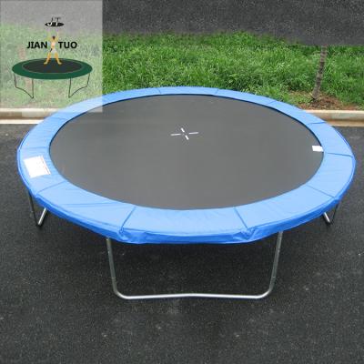 China JianTuo Round Trampoline Sports 6FT-16FT Trampoline Safety Protection Trampoline Spring Blue Cover Pad for sale