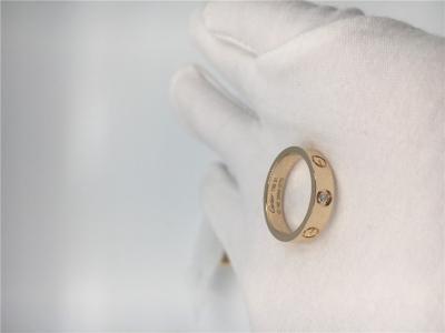 China Goldgelb des Liebes-Hochzeits-Band-Ring-B4056100 1 des Diamant-18K zu verkaufen