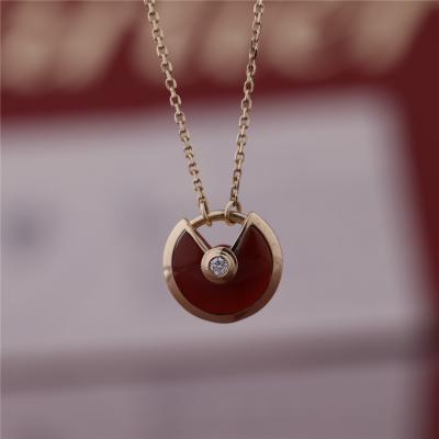 Chine Or rose de Diamond Amulette De Cartier Necklace Xs Model de Carnelian à vendre
