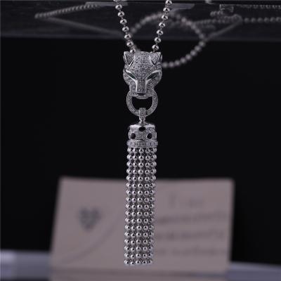 Chine PanthèRe De Cartier Necklace White Gold Black laquent des diamants d'onyx d'émeraudes à vendre