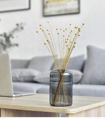 China Simple Glass Vase Home Decorative Floreros Hydroponics Plant Vase Decoracionn Elegant Cylinder Glass Vase for sale