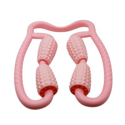 China Multifunctional 4 Roller Body Ring Neck Leg Clamp Massager Grip Strength Trainer Tool Leg Massager for sale