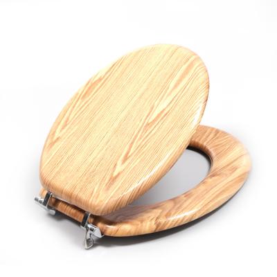 China Children's Toilet Seats Chinese Bofan Veneer Toilet Oak Wood Finish Real Surface Molded Toilet Seat for sale