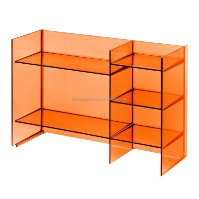 China Viable Decorative Bathroom Storage Shelves Corner For Living Room Book Rack 5 Layer Space Acrylic Shelf for sale