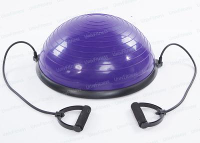 China Adult Purple Half Exercise Ball Core Workout Big 58cm Pro Balance Training for sale