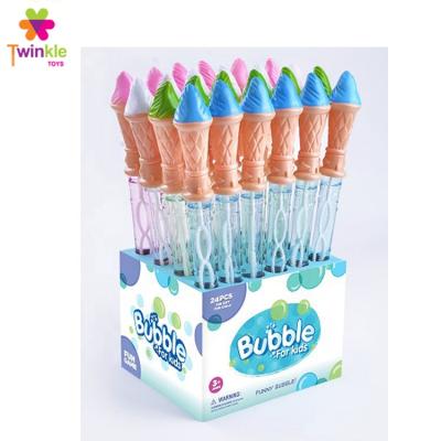 China Popular New Design Safety Kids Bubble Ice Cream and Fruit Shape Soap Bubble Game Toys Made in China for sale