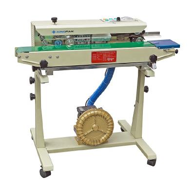 China DBF1000G Continuous Food Plastic Bag Heat Sealing Machine With Gas Flash for sale