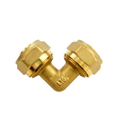 중국 ISO 인증 노란색 청동색 CNC 정밀 가공 팔꿈치 Pex 압축 장착 판매용