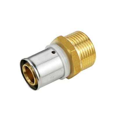 China Customized Pex Pipe Press Fitting with Natural Brass Color CE Certification for sale
