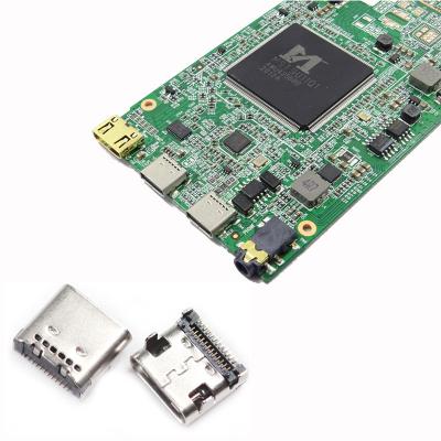 Cina tipo connettore femminile di carico veloce di 24P USB 3,1 del PWB di Jack dell'incavo del porto del perno del recipiente 24 di C in vendita
