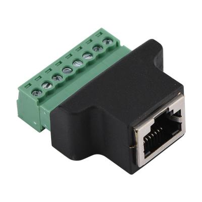 China RJ45 Jack fêmea 8P8C a 8 Pin Screw Terminal Block Adapter para a solução do CCTV Vedio à venda