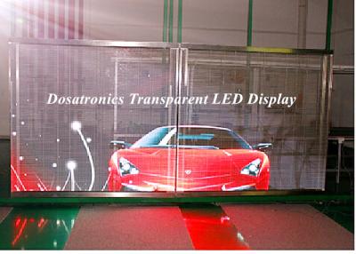 China Tela transparente da cortina do diodo emissor de luz da exposição de diodo emissor de luz do vidro de P10mm para a exposição à venda