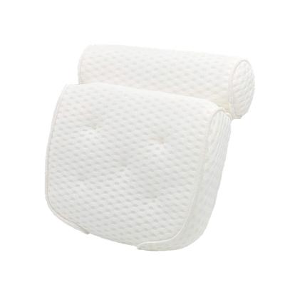 China 4d Air Mesh Headrest Bath Neck Pillows White Simple MS-BRP006-ASM for sale