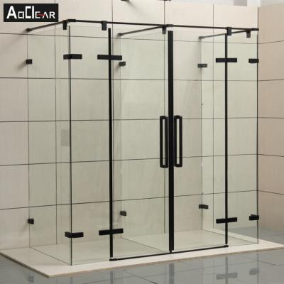 China JL-171 UK Bathroom Shower Door 3D Model Design Aluminium Frame for sale