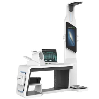 Cina Stazione di controllo del corpo all-in-one di telemedicina con scala di altezza e peso ad ultrasuoni in vendita