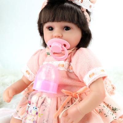 China Inch Silicone Baby Dolls Changeable Silicone Realistic Silicone Body For Full Soft Newborn With Kit Reborn Doll Black Lifelike Toddler Clothes for sale