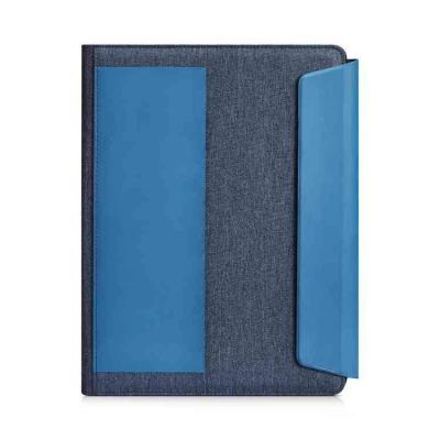China PU+Polyester Travel Power Bank Folder Leather Expandable Executive Wireless Folder With Pocket for sale