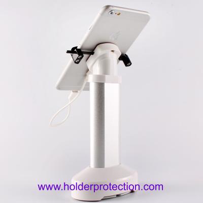 China COMER Hand-phone security clamp stands with alarm for mobile phone accessories retail shops for sale
