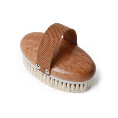 China Dark Wood Handle Dry Bruhsing for Body Skin for sale