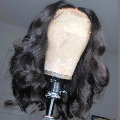 China Body Wave 13x6 Short Bob Wig 13x4 Lace Front Human Hair Brazilian Remy 4x4 Lace Closure Loosen Pre Plucked 180 Density Frontal Wigs for sale
