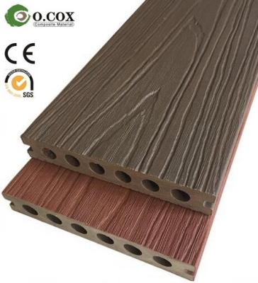 China EUROPEAN WPC Decking Board 3D Embossed Co Extrusion Wood Decking Covered Plastic Composite Flooring For Gardens Pools Outdoor Durable for sale