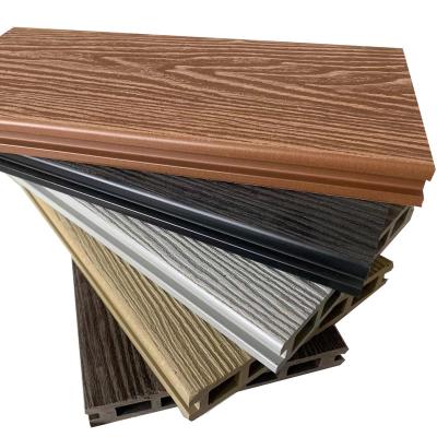 China Modern Stylish Hot Saling 3D Embossed Wood Plastic Composite WPC Decking Flooring WPC Plank Board For Pool Garden Patio Waterproof for sale