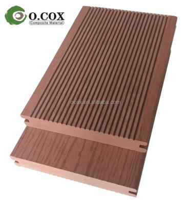 China Modern Narrow Grooves Outdoor Wood Plastic Composite Flooring WPC Decking for sale