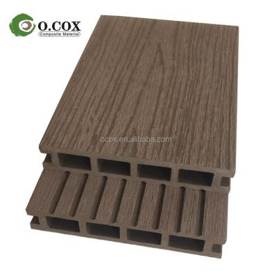 China Decking / Exterior WPC Extruded Wood Plastic Composite Hollow Flooring for sale