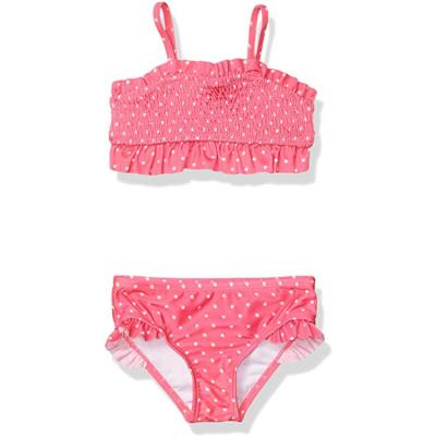 China 2020 New Arrival Polyester Polka Dot High Waist Ruffle Strap Quick Dry Bikini Girls Swimwear Anti-UV for sale