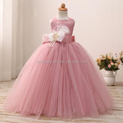 China Sleeveless Sleeveless Bridesmaids Lace Up Dress Blush Pink Floor Length Tulle Lace Dress Wholesale for sale