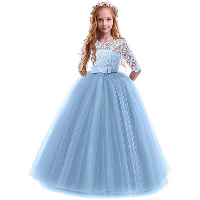 China Fashion Anti-Wrinkle Bridesmaids Lace Up 3/4 Sleeve Wedding Bridesmaid Maxi Dresses Floor Length Boho Formal Evening Prom Dance Dress for sale