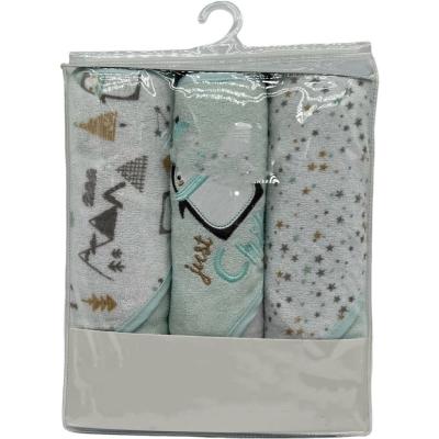 China Anti-bacteria Qualities Product Breathable Organic Muslin Wrap Cotton Cloth Set Of Three Baby Blankets for sale
