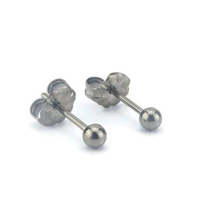 China Lead Free Nickel Free No Allergy 4mm Ball Titanium Studs Post Earrings For Sensitive Ears, Hypoallergenic Nickel Free Stud Earrings Classic For Women Men for sale