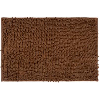 China Washable Bath Mats Custom Superfine Fiber Absorbent Pile Chenille Shower Room Rug Bathroom Rug Long for sale